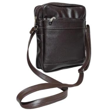 Imagem de Shoulder Bag Masculina Em Couro Bolsa Tiracolo Capanga - Art Minas Cou