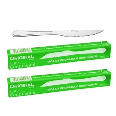 Imagem de Kit 24 Facas Churrasco Continental Aço Inox - ORIGINAL