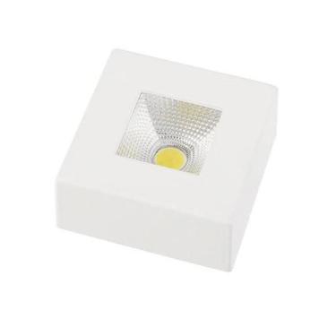 Imagem de Spot Authentic Sobrepor Quadrado Avant Branco - 5w - 3000K Luz Amarela