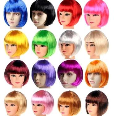 Imagem de Peruca Curta Cosplay Varias Cores Festas Baladas Fantasias - Bimport, 