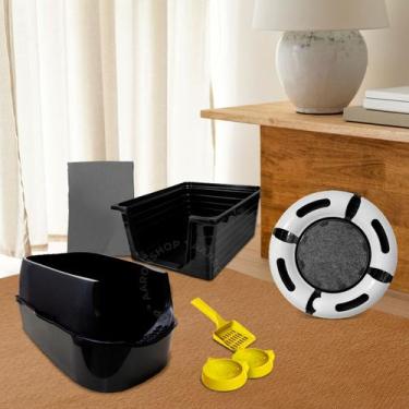 Imagem de Kit Resistente 7 em 1 Gato Confort Caixa de Areia Furba Black Pet - JE
