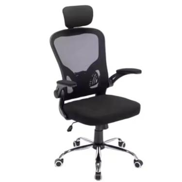 Imagem de Cadeira de escritório Brin7 B7 001 ergonômica preta com estofado de mesh