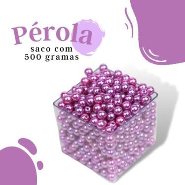 Imagem de Pérola Lilás 10Mm Pacote Com 500 Gramas - Nybc