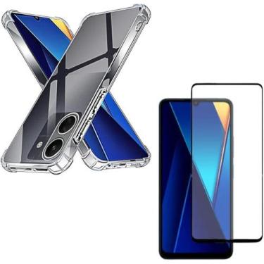 Imagem de Capa Capinha Anti Impacto + Película de Vidro 3D Para Poco C65 Tela De