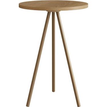 Imagem de Mesa Lateral Redonda Artesano 48,5 cm (altura) em MDP Hanover Estrutur