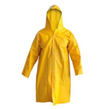 Imagem de Capa de Chuva em PVC Forrado Amarela Tamanho GG - Plastcor