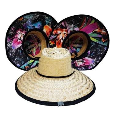 Imagem de Chapéu de Palha Forrado Sem logo -Cinza Escuro - Pierside Surf, Bordô