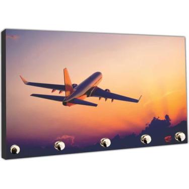 Imagem de Porta Chaves Avião Aeronave Organizador Chaveiro - Vital Quadros