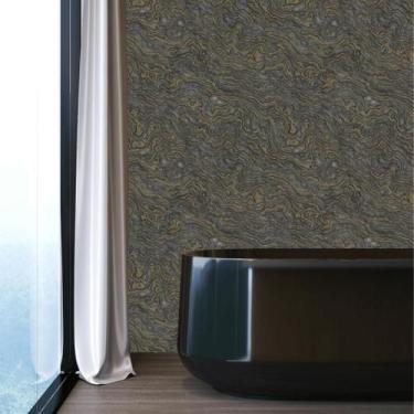 Imagem de Papel de Parede Mármore Gwyllion Cinza ou Marrom - Rolo com 10 Metros 