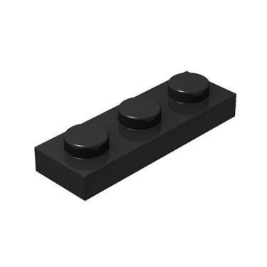 Imagem de Classic Black Plates Bulk, 100 Piece Flat Building Plates, Compatible with Lego Parts: 1x3 Black