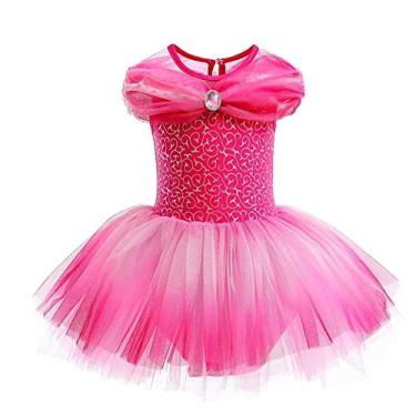 Imagem de Dressy Daisy Vestido de tutu para bailarina de princesa, bailarina, traje de dança com saia de tule, tamanho 5 6