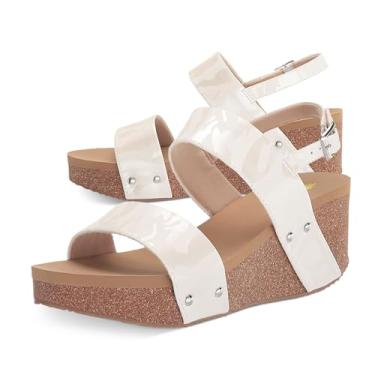Imagem de VOLATILE Sandália feminina Summerlove Wedge, Camuflagem branca, 40