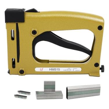 Imagem de Dollate Chave de ponta para moldura de fotos, pistola de pregos para moldura Pictrue com 1000 pontos flexíveis, grampeador de moldura pequeno doméstico para molduras rígidas, ferramentas DIY