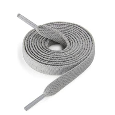 Imagem de CCSOFTIME 3 pares de cadarços planos para tênis, cadarços para Air Force 1, cordas para botas para mulheres, homens e crianças, Cinza 04, 24" ( 60 cm )-3 Pairs