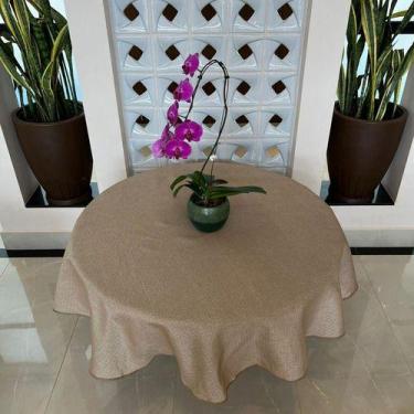 Imagem de Toalha De Mesa Redonda 6 Lugares 1,80m - TERRA DECOR, Tabaco