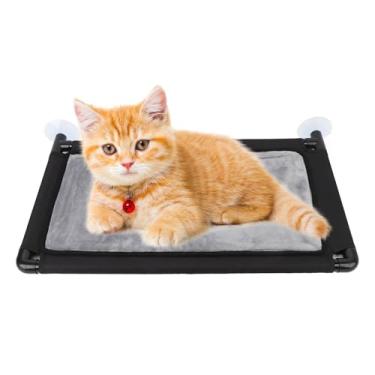 Imagem de Poleiro de Janela para Gato Com Ventosa, Cama de Gato Suspensa Confortável, Poleiro para Gato Com Varanda, Rede para Gato Com Malha Respirável e Tecido de Pelúcia Macio
