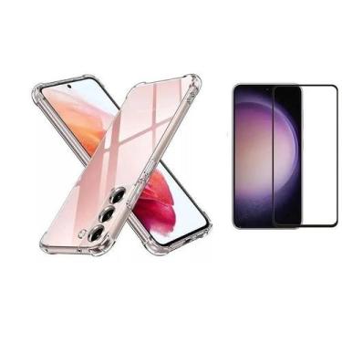 Imagem de Kit Capa Capinha Para Galaxy S23 Fe Case Air Anti Impacto Transparente