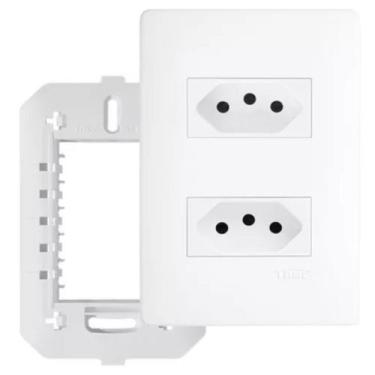 Imagem de Tomada Dupla Distanciada 20A Habitat Branco Fame 2310