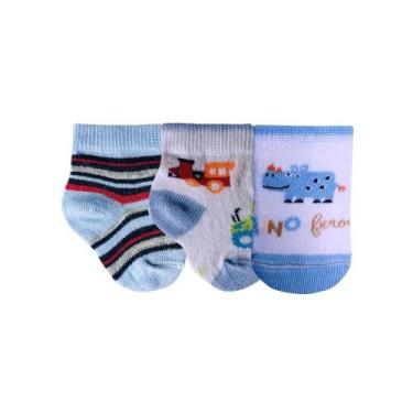 Imagem de Kit 3 Meias Maternidade Enxoval Chá do Bebê Recém Nascido Algodão - Ro