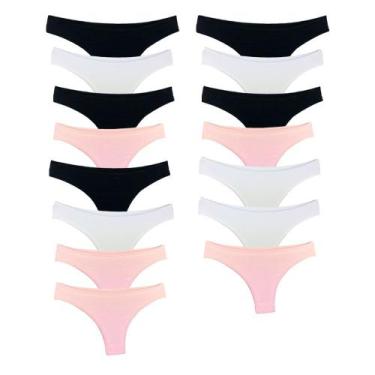 Imagem de Kit 15 Calcinhas Fio Dental Algodão Cotton Básica Lisa Lingerie - Try 