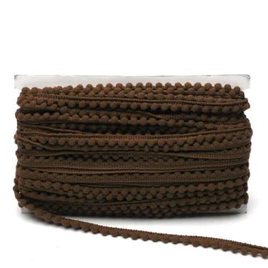 Imagem de Fita Grelot Pompom Marrom Havana 10mm - Com 25 Metros - BRX