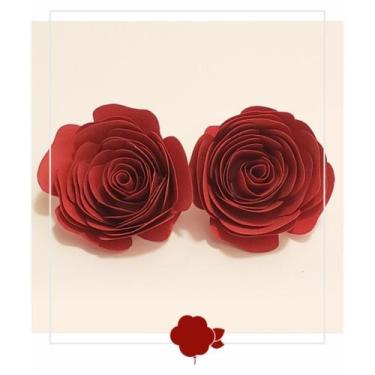 Imagem de Topo de Bolo Rosas Marsala M - 2 unidades - Amora - Rizzo