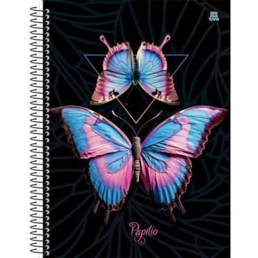 Imagem de Caderno Universitário Espiral Papilio Borboletas 10 Matérias 160 Folha