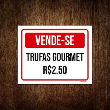 Imagem de Placa Vermelha - Vende-Se Trufas Gourmet 36X46