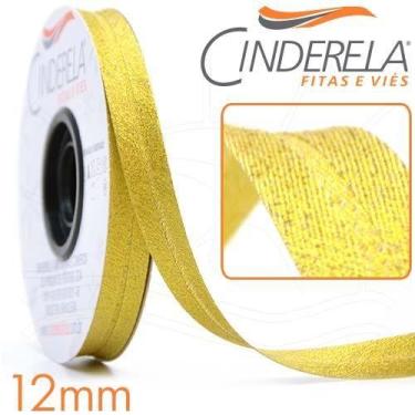 Imagem de Viés com Lurex Fino 12mm 20 Metros - Ouro - Cinderela