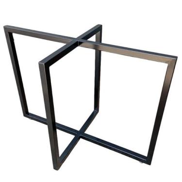 Imagem de Base de Ferro Retangular Para Mesas em Geral Pintura Eletrostática Pre