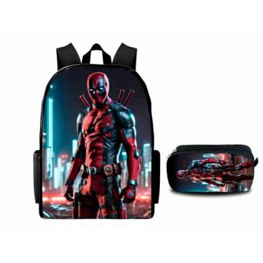 Imagem de Mochila Infantil Bolsa Escolar Volta as Aulas Estampada com Estojo - A