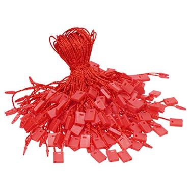 Imagem de Etiqueta de nylon Tupalizy de 17,78 cm para roupas, sacos de presente, etiquetas, sapatos, fechadura de encaixe, presilha para prendedor, gancho, corda, etiqueta para cintos, bolso, quadrados, etiqueta de bagagem, 120 peças (vermelho)