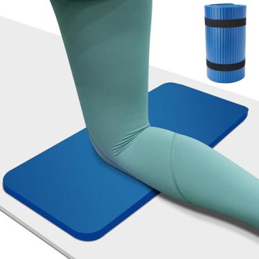 Imagem de Almofada de joelho para ioga, tapete de ioga grosso de 20 mm com alça de suporte para tapete de ioga, tapetes para articulações sem dor, tapetes de treino para academia em casa, ioga, pilates,