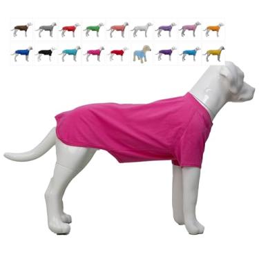 Imagem de Lovelonglong 2019 Trajes de animal de estimação Roupas de cachorro roupas em branco Camisetas para cães grandes médios pequenos 100% algodão 18 coresLovelonglong B-S (for Bulldog -15lbs) multicor