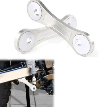 Imagem de Xitomer Kit de rebaixamento ajustável de 0-1,2 polegadas, adequado para CBR500R&CB500X 2023 2022 CBR500R 2021 2020 2019-2023, adequado para CB500F 2019 2021-2023, elos de suspensão inferior (prata)