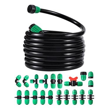Imagem de Mangueira de tubo de irrigação de jardim de PVC de 1,2 m (OD: 16 mm, ID: 12 mm), tubo de irrigação por gotejamento de 1/5.1 cm tubo de mangueira de linha principal com conector de encaixe de irrigação