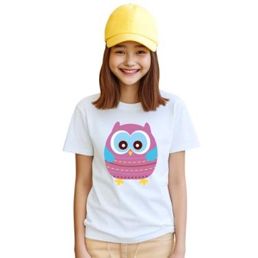 Imagem de Camiseta Coruja Corujinha Camisa Personalizada Blusa Infantil e Juveni