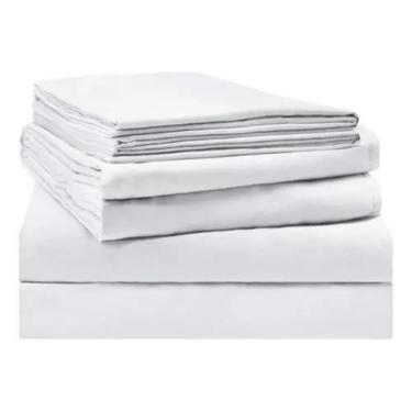 Imagem de Kit 10 Lençol Queen Superior Sem Elástico Algodão Percal 180 Fios - Ou