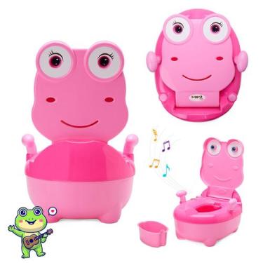 Imagem de Troninho Infantil Musical Penico Sapinho Rosa - Replay Kids