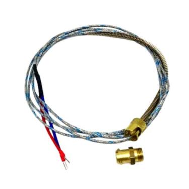 Imagem de Kit 3 Termopar Tipo J Sensor Temperatura 2 Fios Ponta 6mm Baioneta E A