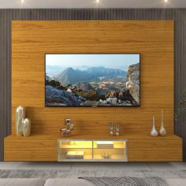 Imagem de Estante Home para TV até 85 Polegadas com LED e Vidro Reflecta 3 Porta