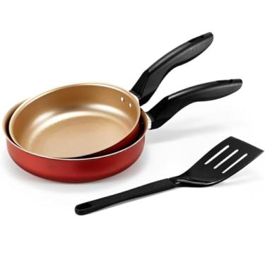 Imagem de Conjunto Frigideiras Antiaderente Sem Tampa 18cm e 22cm + Espátula | Marcolar