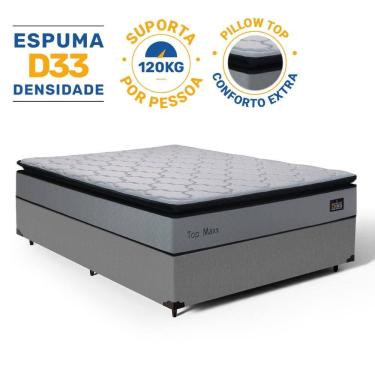 Imagem de Cama Box com Colchão de Espuma D33 Pillow Top Maxx Casal 138cm
