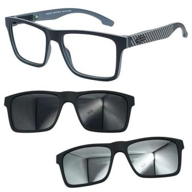 Imagem de Oculos Mormaii Swap NG 2 6153 AGA com 2 Clipon Cinza e Prata, Cinza, P