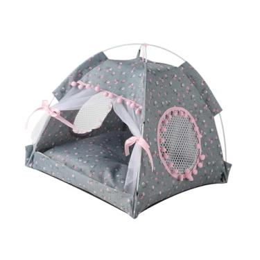 Imagem de Gralara Descanso interno de barraca de gato dobrável fácil de montar dormindo descansando tocando gatinhos laváveis ​​gatinhos de gato de gato para o verão, Multicolor a