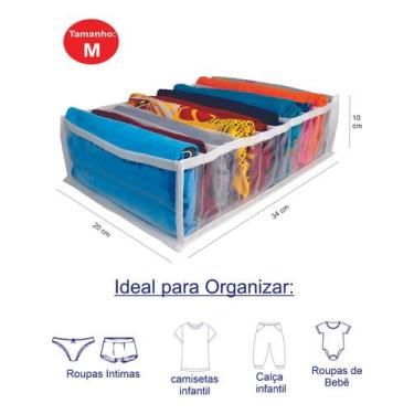Imagem de 10 Organizadores De Gaveta Colmeia - Roupa Infantil, Camiseta pequenas