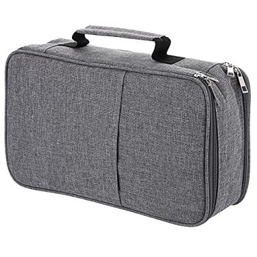 Imagem de BTSKY Estojo de lápis de cor com 360 compartimentos, organizador de alta capacidade, com zíperes duplos, multicamadas para lápis de cor Crayola, canetas aquarela e canetas de gel, cinza