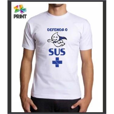 Imagem de Camiseta Adulto Defenda o SUS Zé Gotinha - Saúde Zlprint, GG