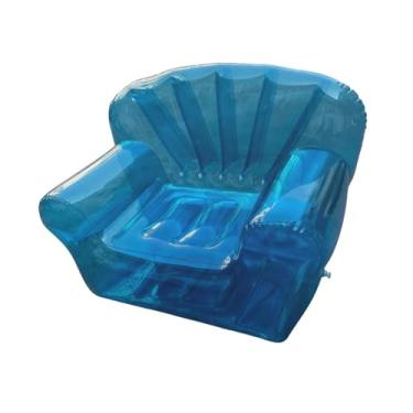 Imagem de Ｂｅｓｇａ Sofá inflável inflável Confortável sofá multifuncional sofá sofá para na sala de estar em casa ao ar livre, Azul