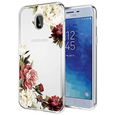 Imagem de Vavies Capa para Galaxy J7 Refine/J7 2018/J7 Star/J7 V 2ª geração/J7 Aero Capa para meninas e mulheres, capa protetora traseira de TPU macio com padrão fino e transparente para Samsung Galaxy J7 2018